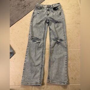 Altar'd State Light Blue Distressed Straight Leg Jeans